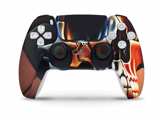 PS5 Controller Skin Vinyl Design Schutzfolie individualisiere Playstation 5 Gamepad Big Skull Aufkleber skins4u   