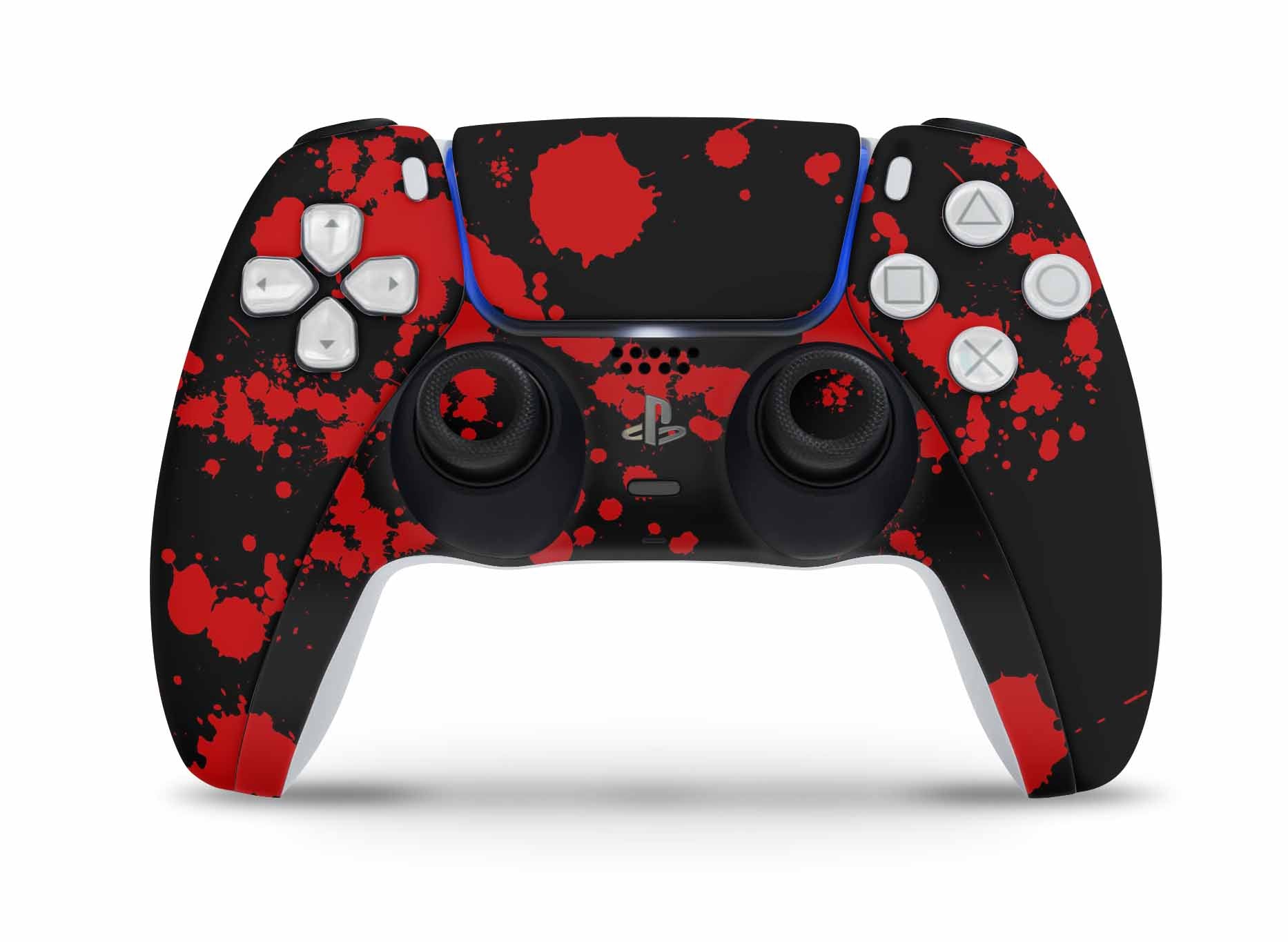 PS5 Controller Skin Vinyl Design Schutzfolie individualisiere Playstation 5 Gamepad Blood black Aufkleber skins4u   