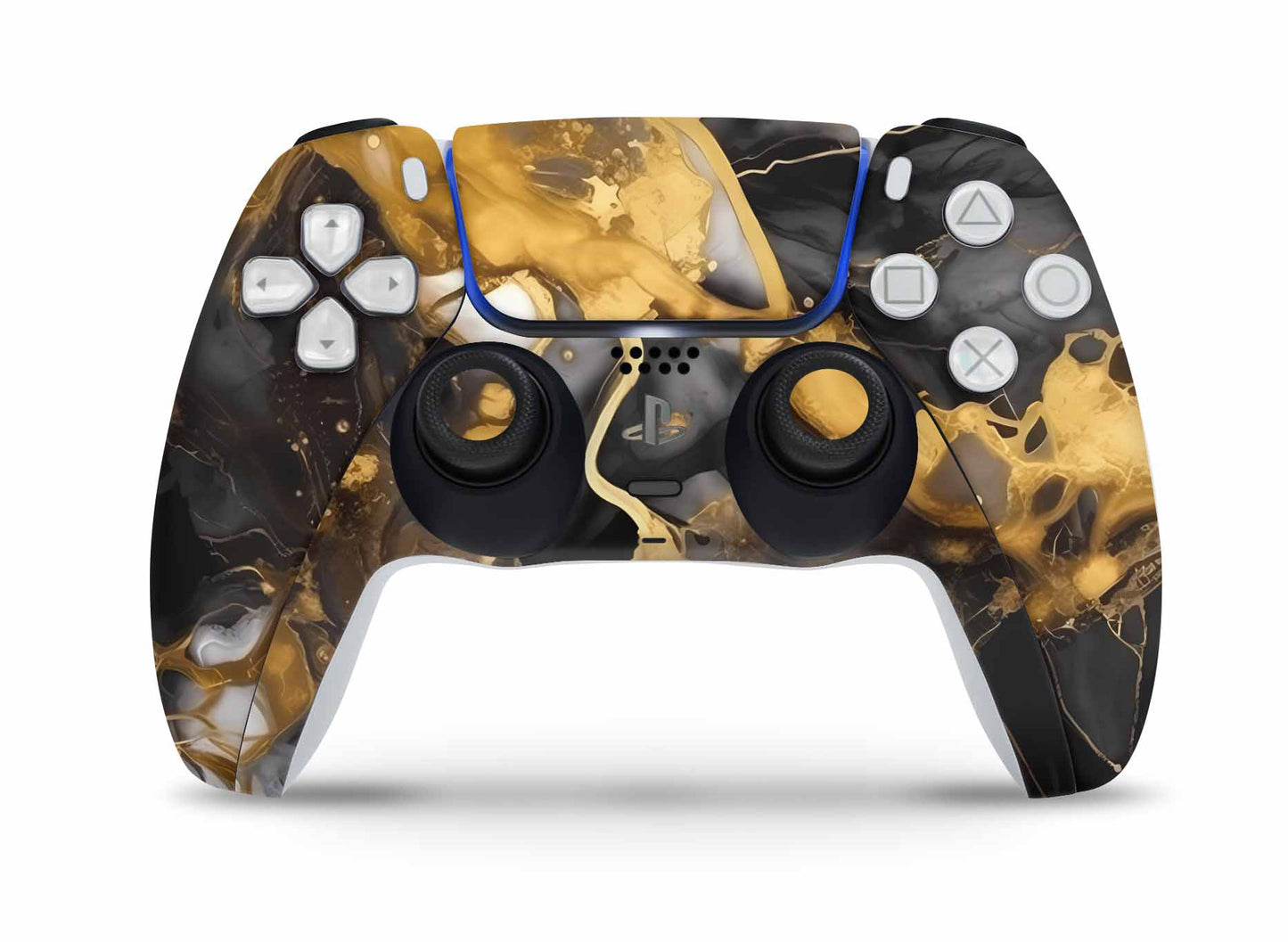 PS5 Controller Skin Vinyl Design Schutzfolie individualisiere Playstation 5 Gamepad Dark Gold Aufkleber skins4u   