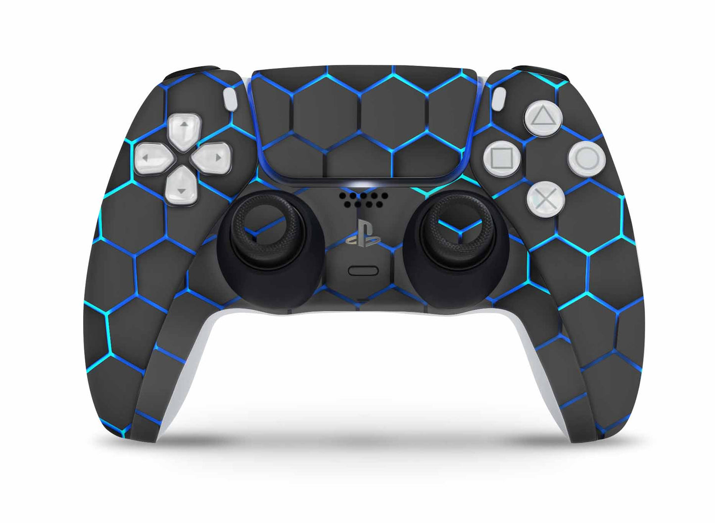 PS5 Controller Skin Vinyl Design Schutzfolie individualisiere Playstation 5 Gamepad Exo blau Aufkleber skins4u   