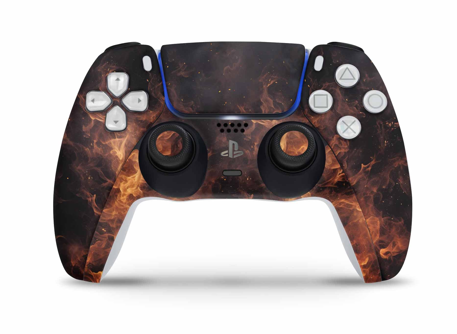 PS5 Controller Skin Vinyl Design Schutzfolie individualisiere Playstation 5 Gamepad Feuer Aufkleber skins4u   