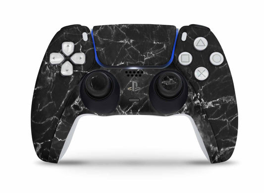 PS5 Controller Skin Vinyl Design Schutzfolie individualisiere Playstation 5 Gamepad Marmor schwarz Aufkleber skins4u   