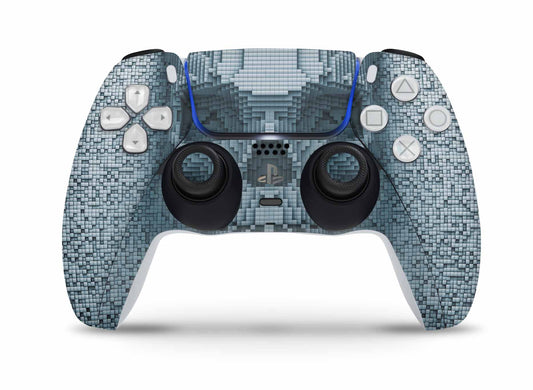 PS5 Controller Skin Vinyl Design Schutzfolie individualisiere Playstation 5 Gamepad Pixel Skull Aufkleber skins4u   