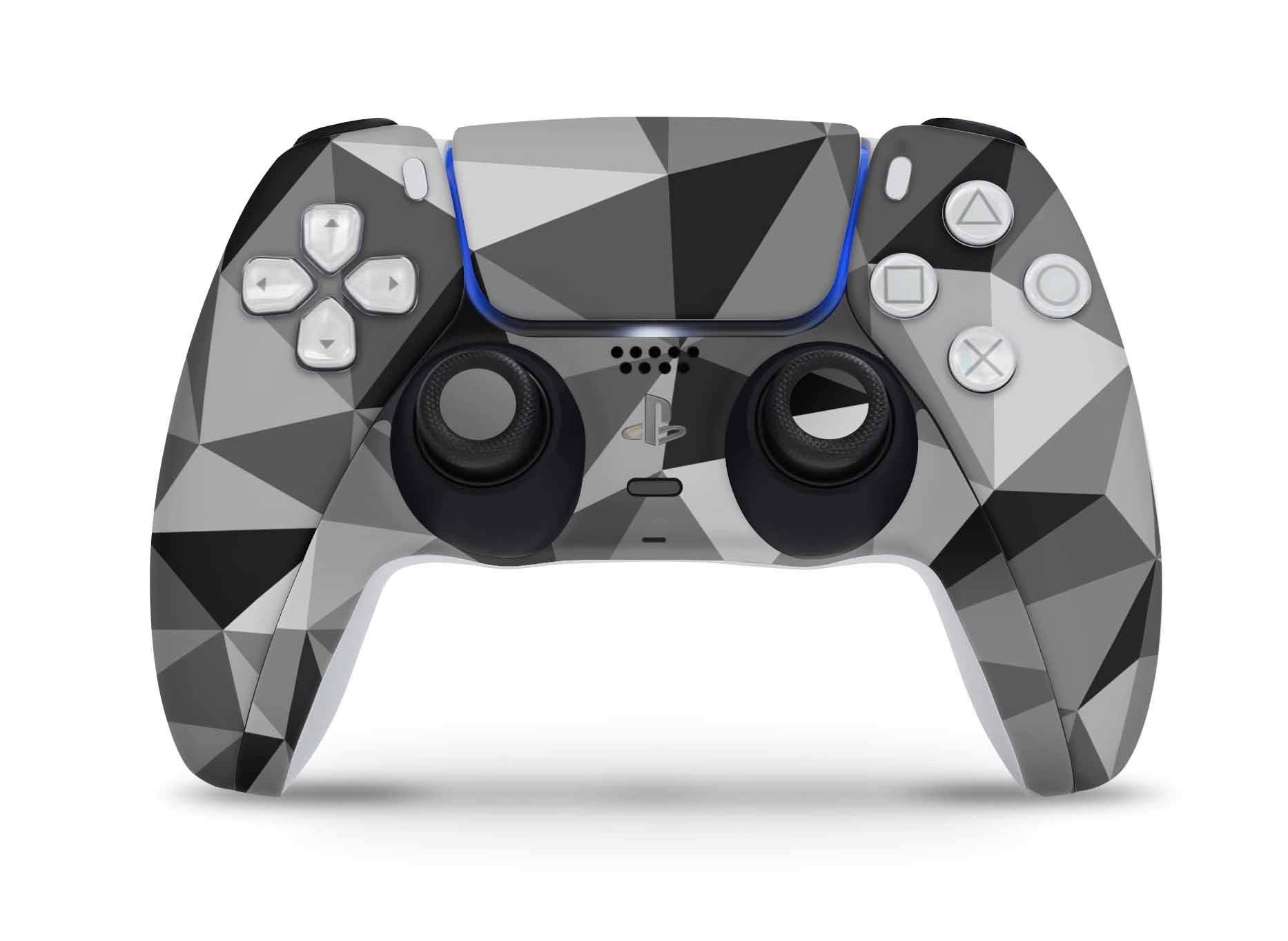 PS5 Controller Skin Vinyl Design Schutzfolie individualisiere Playstation 5 Gamepad Polygrey Aufkleber skins4u   