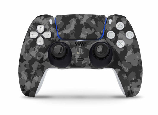 PS5 Controller Skin Vinyl Design Schutzfolie individualisiere Playstation 5 Gamepad Shadow camo grau Aufkleber skins4u   