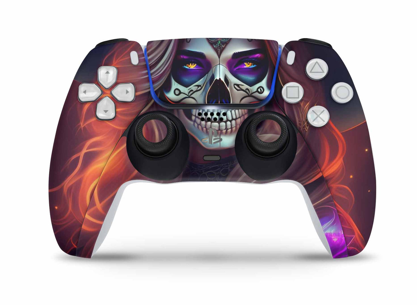 PS5 Controller Skin Vinyl Design Schutzfolie individualisiere Playstation 5 Gamepad Skull Lady Aufkleber skins4u   