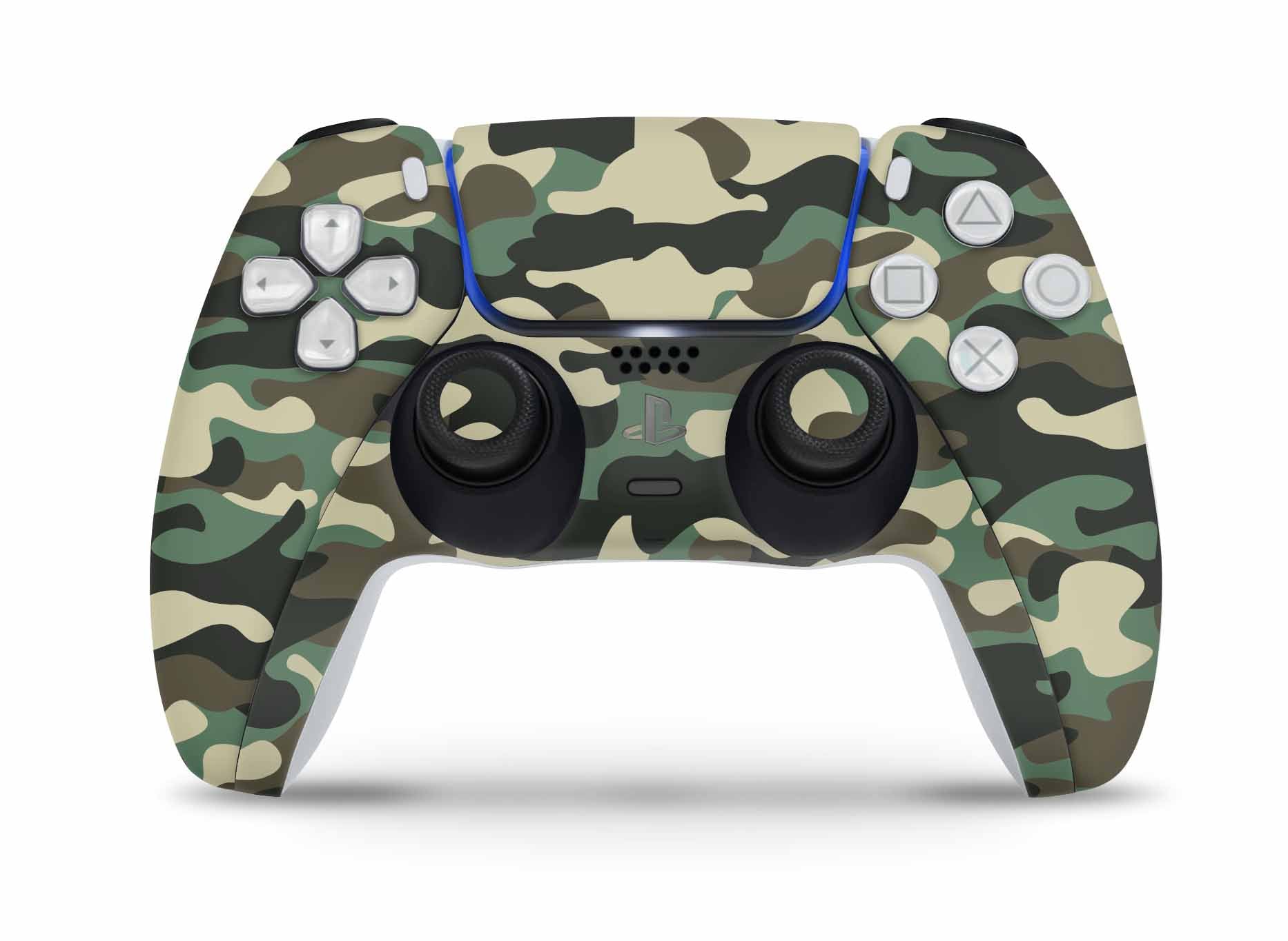 PS5 Controller Skin Vinyl Design Schutzfolie individualisiere Playstation 5 Gamepad Wood Camouflage Aufkleber skins4u   