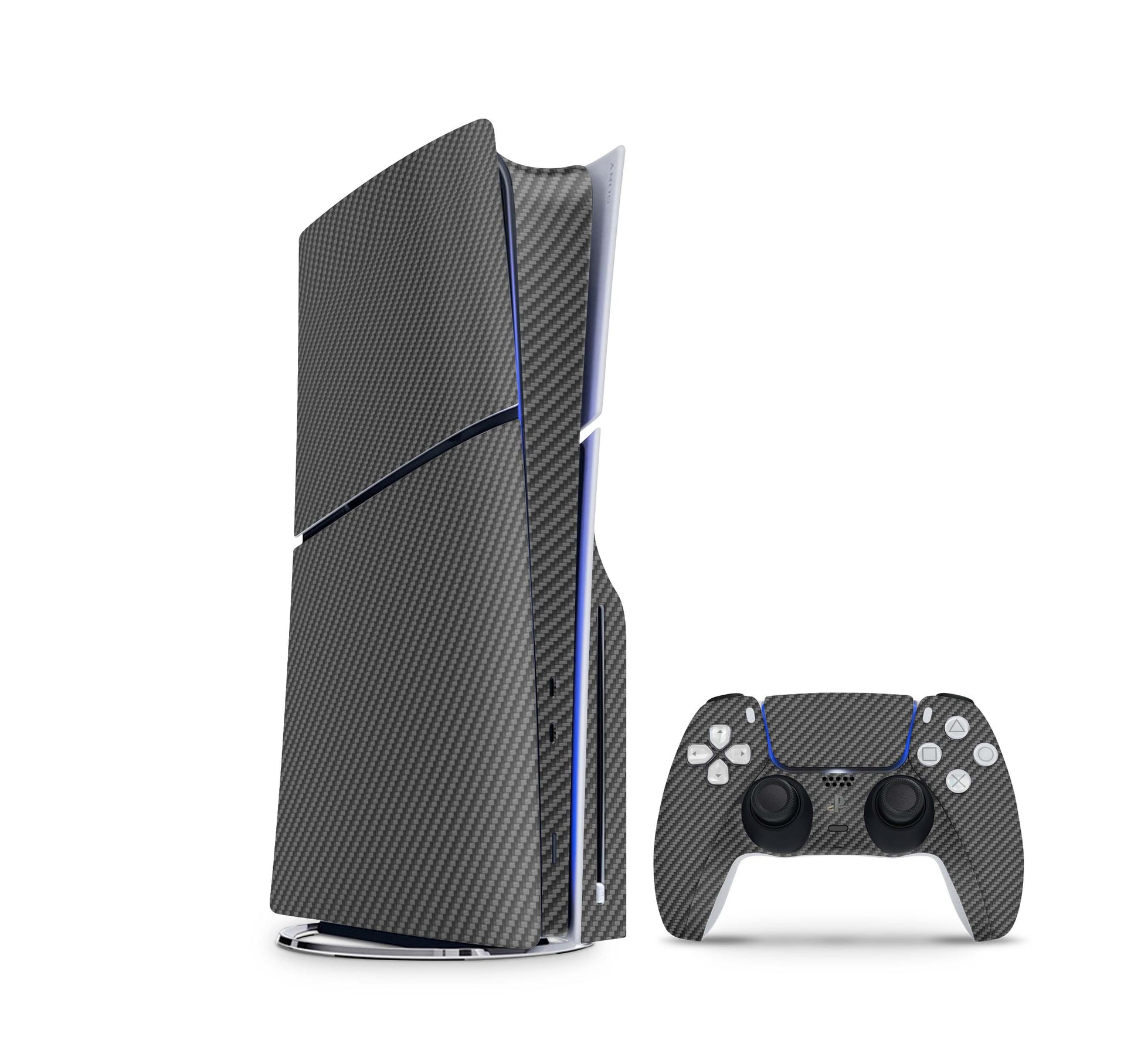 PS5 Slim Skins Disk Edition Aufkleber Design Premium Playstation 5 Skin + PS5 Controller Skin Carbon Aufkleber skins4u   