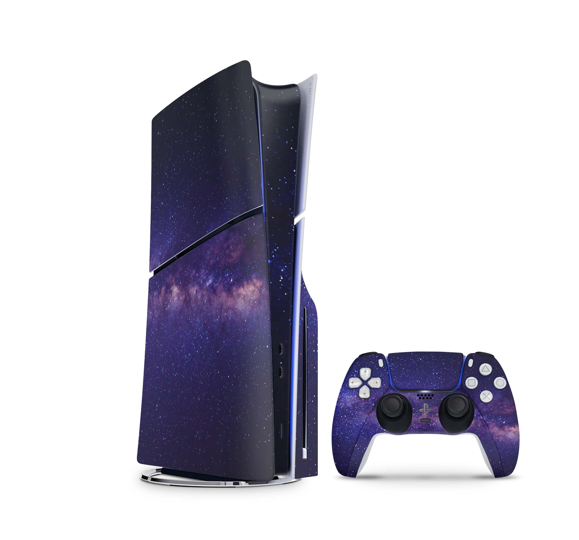 PS5 Slim Skins Disk Edition Aufkleber Design Premium Playstation 5 Skin + PS5 Controller Skin Milky Way Aufkleber skins4u   