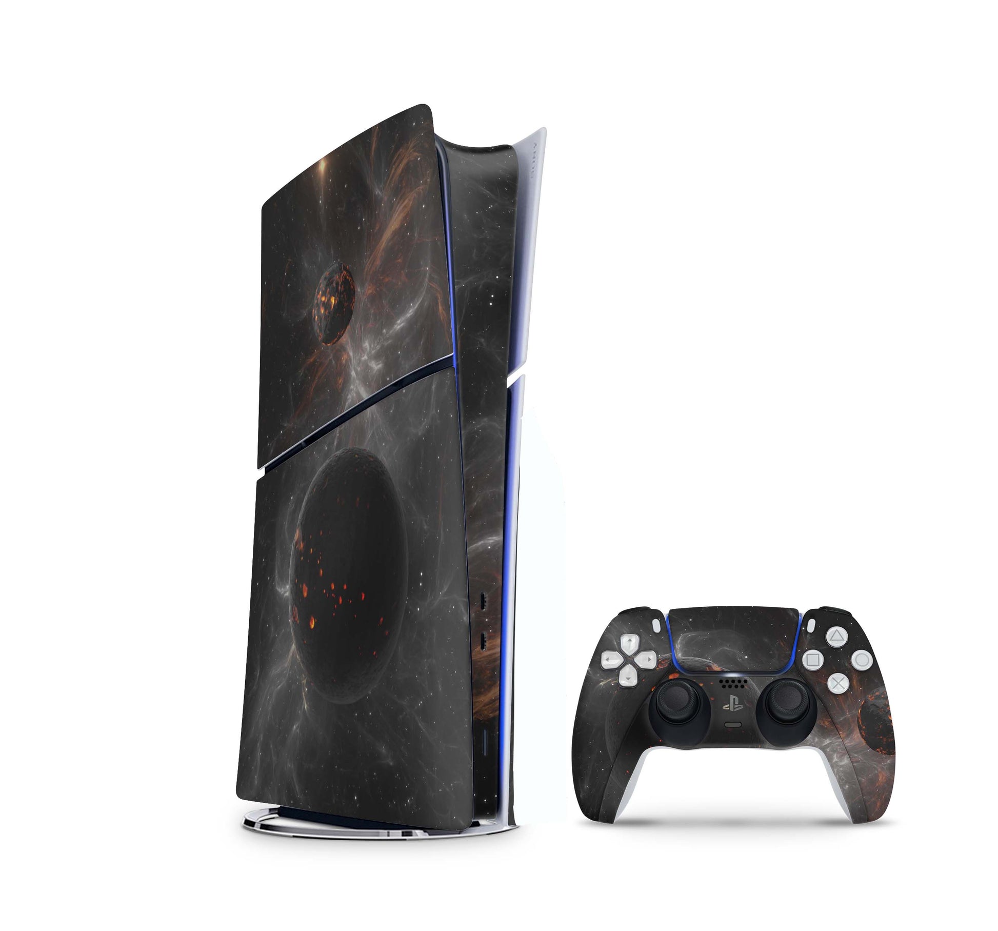 PS5 Slim Skins DIGITAL Edition Aufkleber Design Premium Playstation 5 Skin + PS5 Controller Skin Astronomy Aufkleber skins4u   