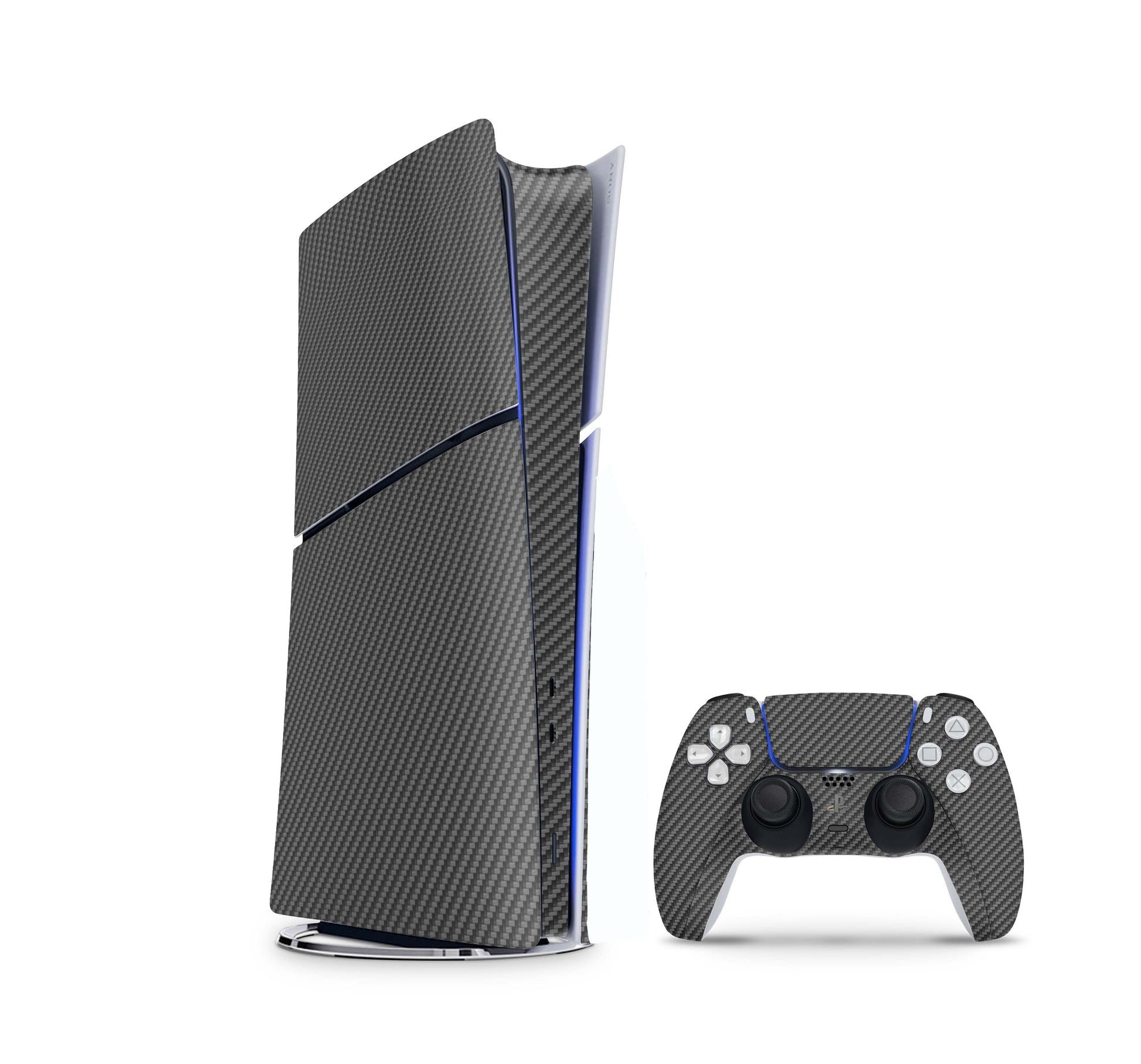 PS5 Slim Skins DIGITAL Edition Aufkleber Design Premium Playstation 5 Skin + PS5 Controller Skin Carbon Aufkleber skins4u   