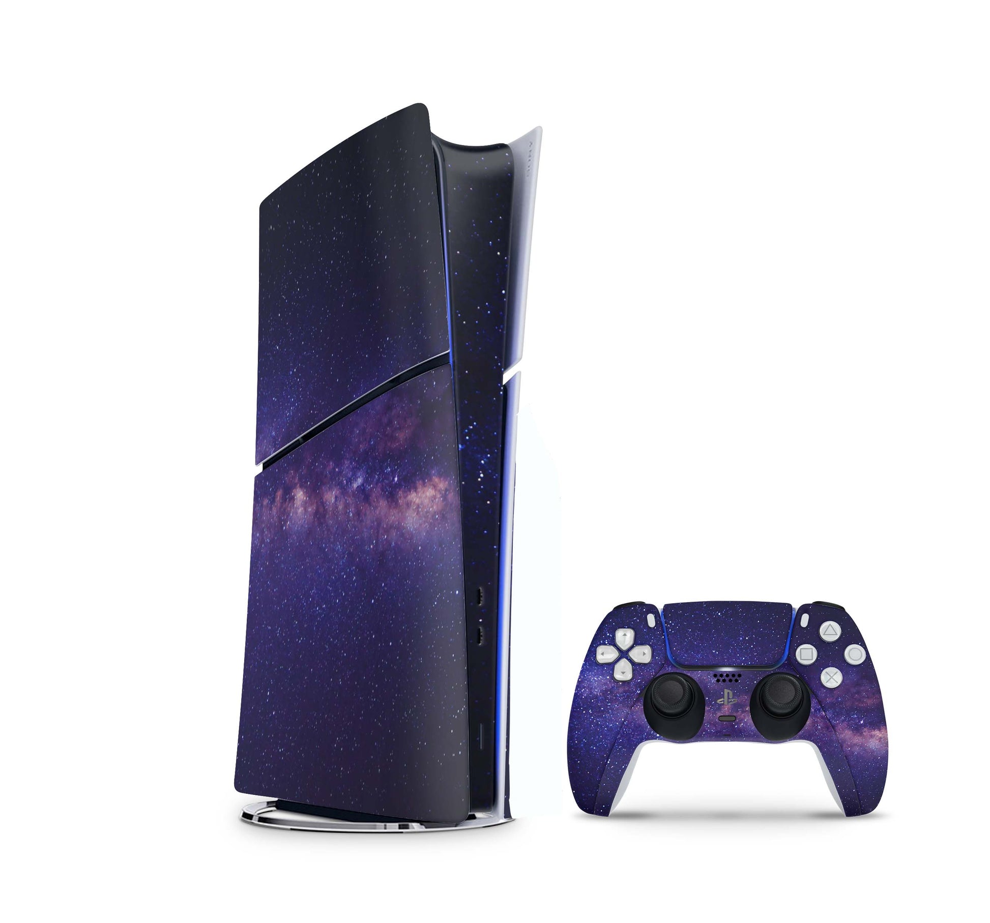 PS5 Slim Skins DIGITAL Edition Aufkleber Design Premium Playstation 5 Skin + PS5 Controller Skin Milky Way Aufkleber skins4u   