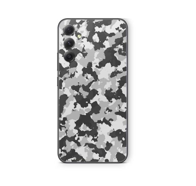 Samsung Galaxy Skins für die Galaxy A Serie Handy Aufkleber Folie für fast alle Modelle Aufkleber Skins4u Camouflage grau  