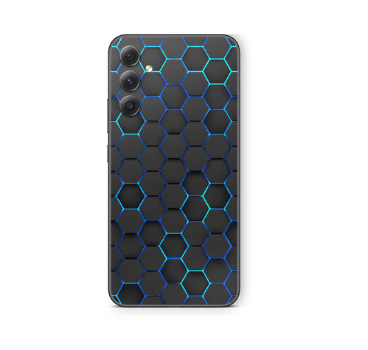 Samsung Galaxy A34 Skin Schutzfolie Aufkleber Skins Design Exo blau Elektronik-Sticker & -Aufkleber skins4u   