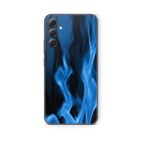 Samsung Galaxy Skins für die Galaxy A Serie Handy Aufkleber Folie für fast alle Modelle Aufkleber Skins4u Flammen blau  