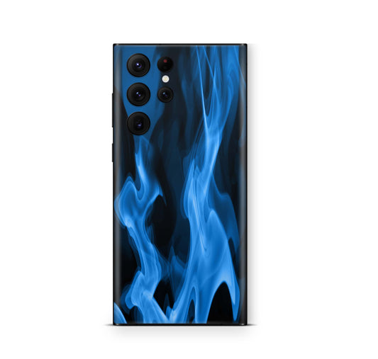 Samsung Galaxy S24 Ultra Skin Designfolie Aufkleber Skins Design Blaue Flammen Elektronik-Sticker & -Aufkleber skins4u   