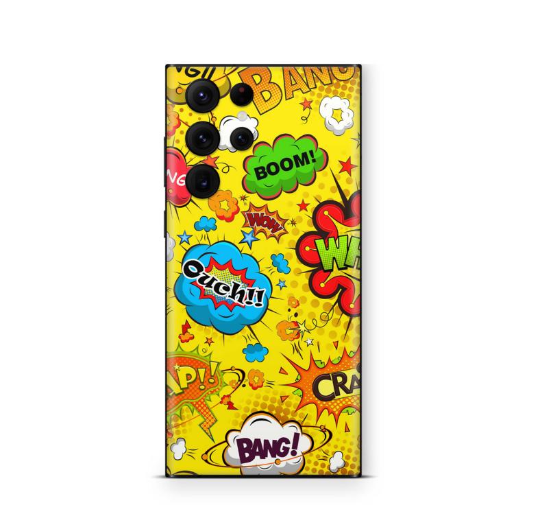 Samsung Galaxy S22 Skins Aufkleber Schutzfolie samsung galaxy s22 Skins4u Comics gelb  