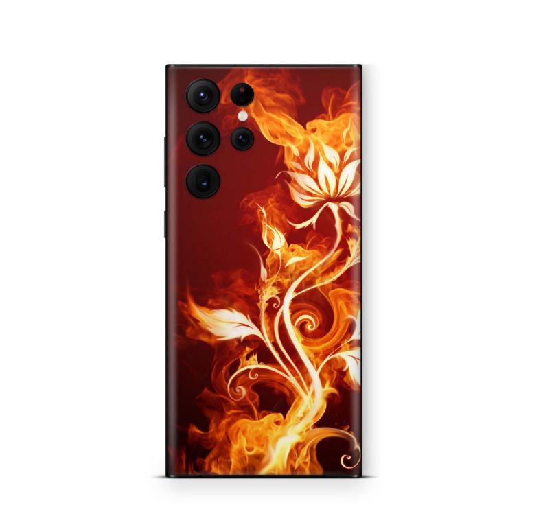 Samsung Galaxy S22 Skins Aufkleber Schutzfolie samsung galaxy s22 Skins4u Flower of Fire  