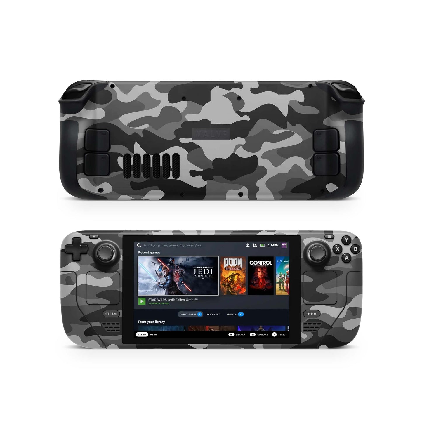 Valve Steam Deck Skins & Wraps Aufkleber Vinyl Skin Folie Urban Camo Aufkleber Skins4u   