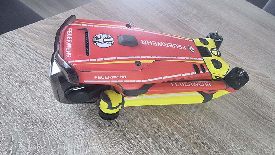 DJI Mavic 3 Folie Skin Feuerwehr Folierung Aufkleber Set Cine Enterprise Thermal Aufkleber Skins4u   