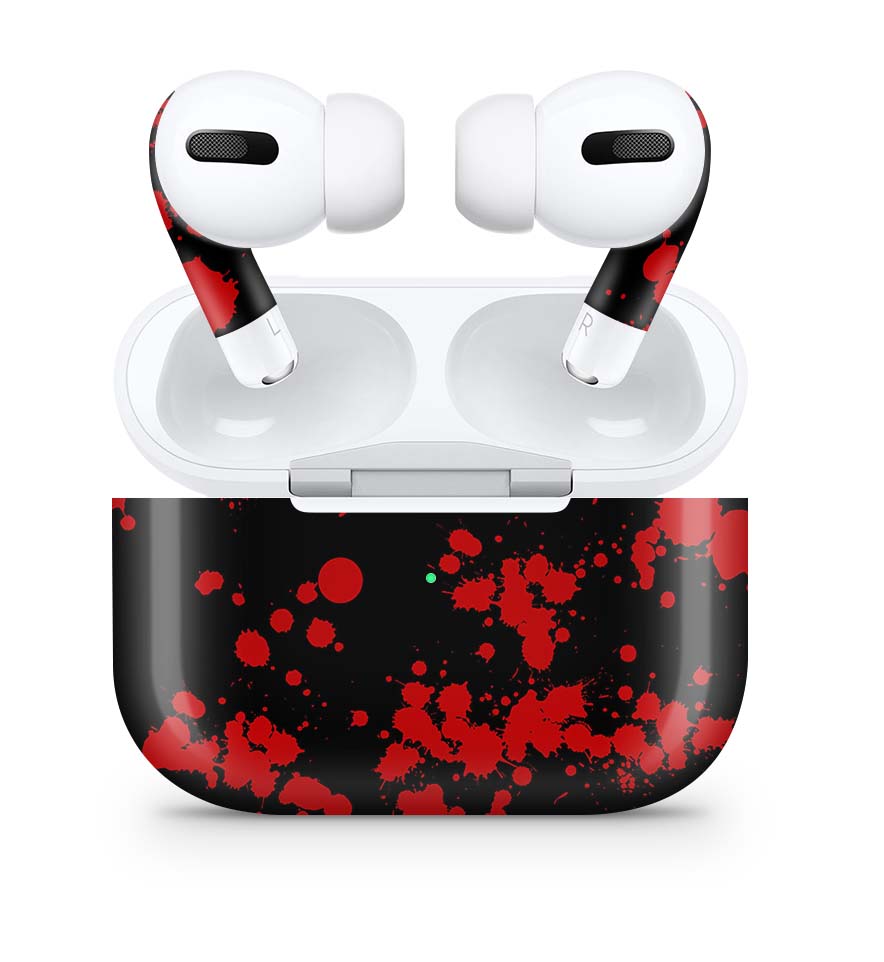 Apple AirPods Pro 2 Skin Aufkleber Design Schutzfolie Blood Black Elektronik-Sticker & -Aufkleber skins4u   