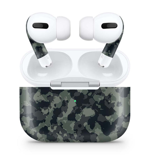 Apple AirPods Pro Skin Aufkleber Design Schutzfolie Dark Green Camo Elektronik-Sticker & -Aufkleber skins4u   