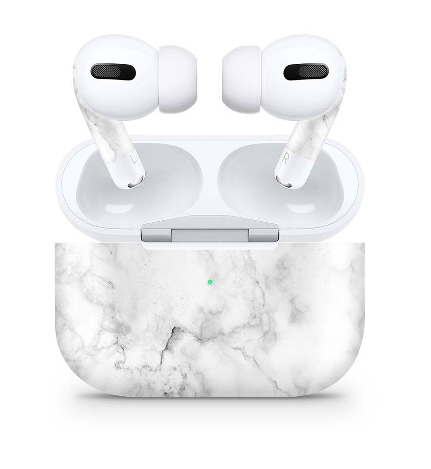 Apple AirPods Pro Skin Aufkleber Design Schutzfolie Marmor weiss Elektronik-Sticker & -Aufkleber skins4u   