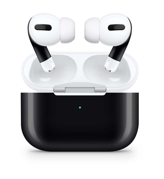 Apple AirPods Pro Skin Aufkleber Design Schutzfolie Solid State Black Elektronik-Sticker & -Aufkleber skins4u   