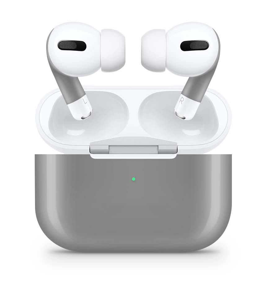 Apple AirPods Pro Skin Aufkleber Design Schutzfolie Solid State Grey Elektronik-Sticker & -Aufkleber skins4u   