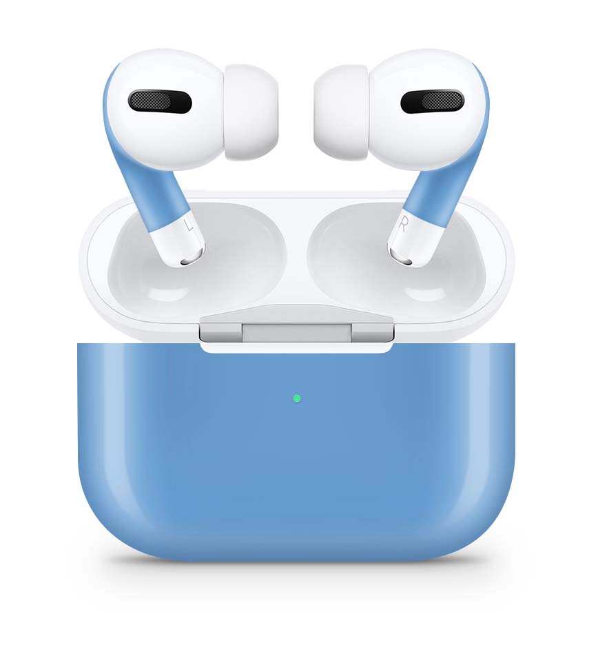 Apple AirPods Pro Skin Aufkleber Design Schutzfolie Solid State Lightblue Elektronik-Sticker & -Aufkleber skins4u   