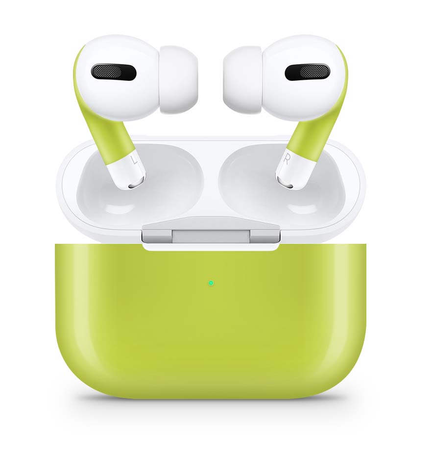 Apple AirPods Pro Skin Aufkleber Design Schutzfolie Solid State Lime Elektronik-Sticker & -Aufkleber skins4u   