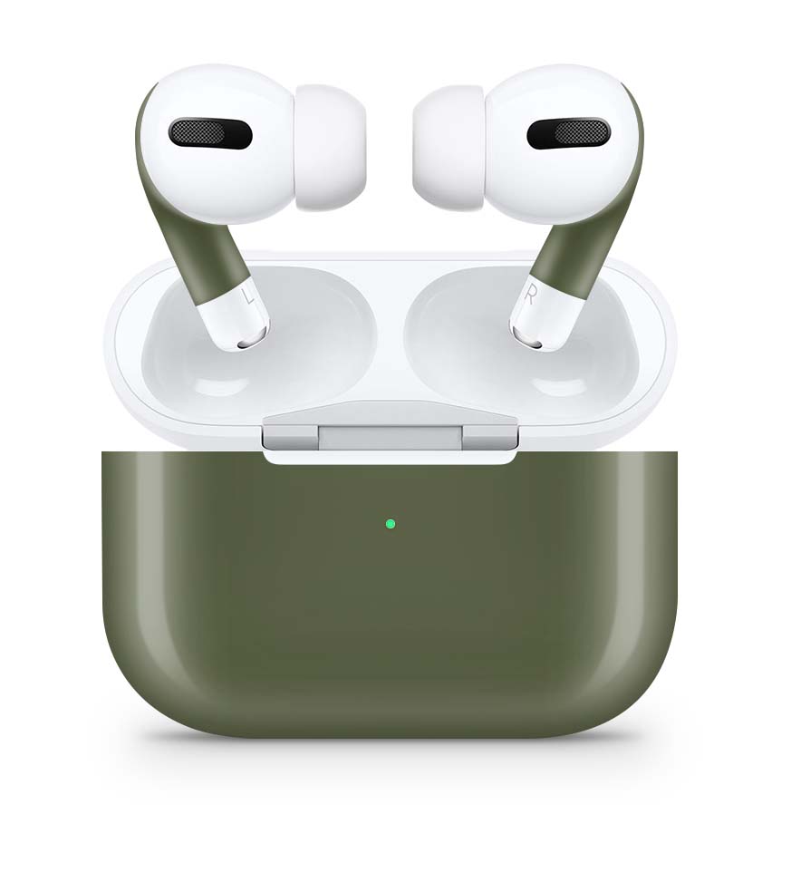 Apple AirPods Pro Skin Aufkleber Design Schutzfolie Solid State Olive Elektronik-Sticker & -Aufkleber skins4u   