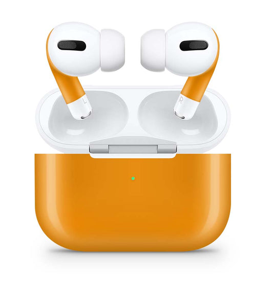 Apple AirPods Pro 2 Skin Aufkleber Design Schutzfolie Solid State Orange Elektronik-Sticker & -Aufkleber skins4u   