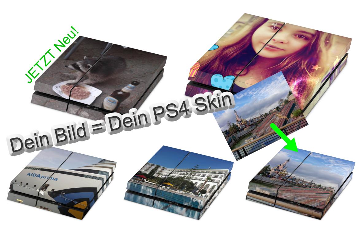 Playstation 4 PS4 Skin Aufkleber individuell selbst gestalten mit Deinem Wunschbild cpb_product Skins4u   