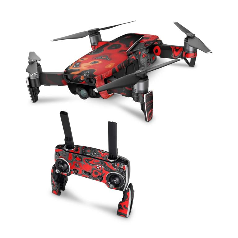 DJI Mavic Air Skin Vinyl Drohnen Aufkleber Skins Set Sticker Folie Elektronik-Sticker & -Aufkleber Skins4u Red Plasma  