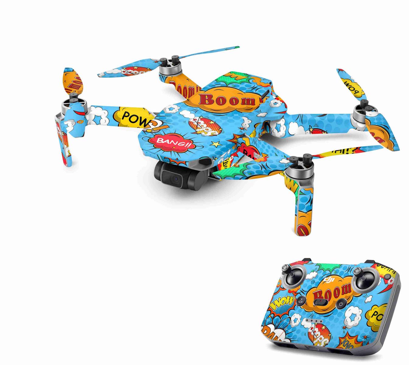 DJI Mavic Mini Serie Skins Mini 2 Mini SE Drohnen Aufkleber Set Comics blau Elektronik-Sticker & -Aufkleber Skins4u DJI Mini 2  