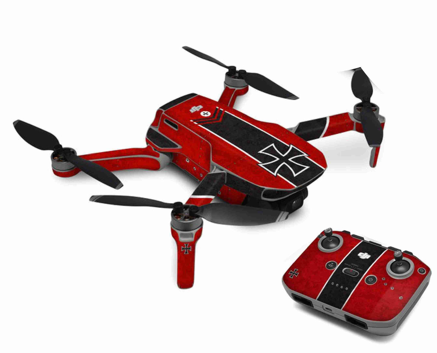DJI Mavic Mini Serie Skins Mini 2 Mini SE Drohnen Aufkleber Set Der rote Baron Elektronik-Sticker & -Aufkleber Skins4u DJI Mini 2  