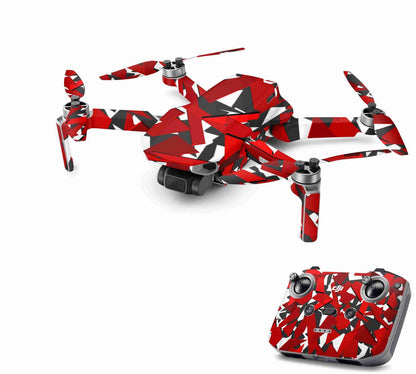 DJI Mini 2 Skins Drohnen Aufkleber Wraps Cover Schutz Folie Elektronik-Sticker & -Aufkleber Skins4u Signal rot  