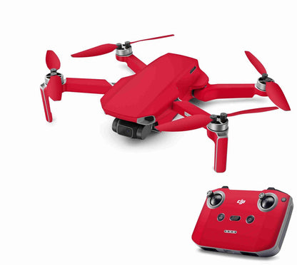 DJI Mini 2 Skins Drohnen Aufkleber Wraps Cover Schutz Folie Elektronik-Sticker & -Aufkleber Skins4u Solid State Rot  