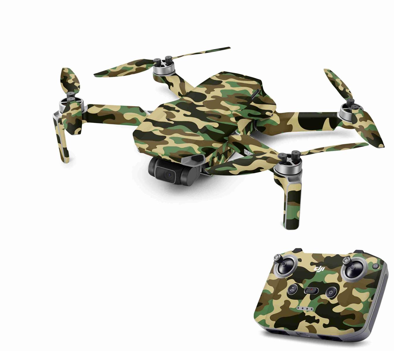 DJI Mini 2 Skins Drohnen Aufkleber Wraps Cover Schutz Folie Elektronik-Sticker & -Aufkleber Skins4u Wood Camo  