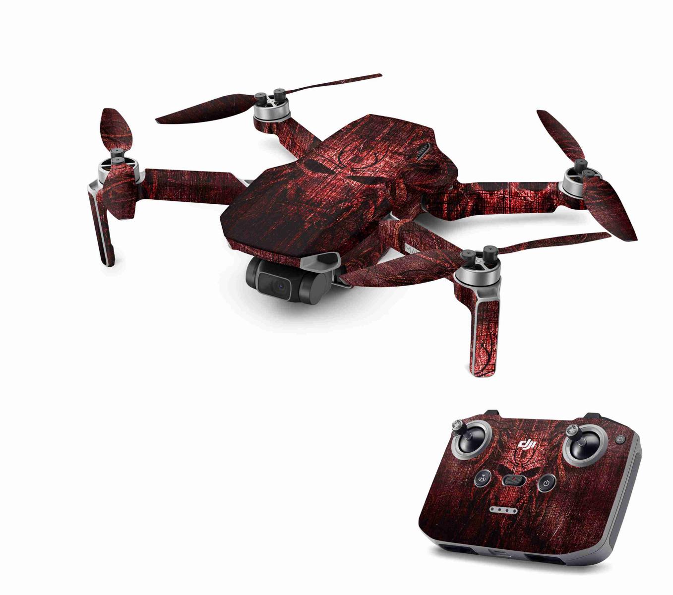 DJI Mavic Mini Serie Skins Mini 2 Mini SE Drohnen Aufkleber Set Red Demon Elektronik-Sticker & -Aufkleber Skins4u DJI Mini 2  