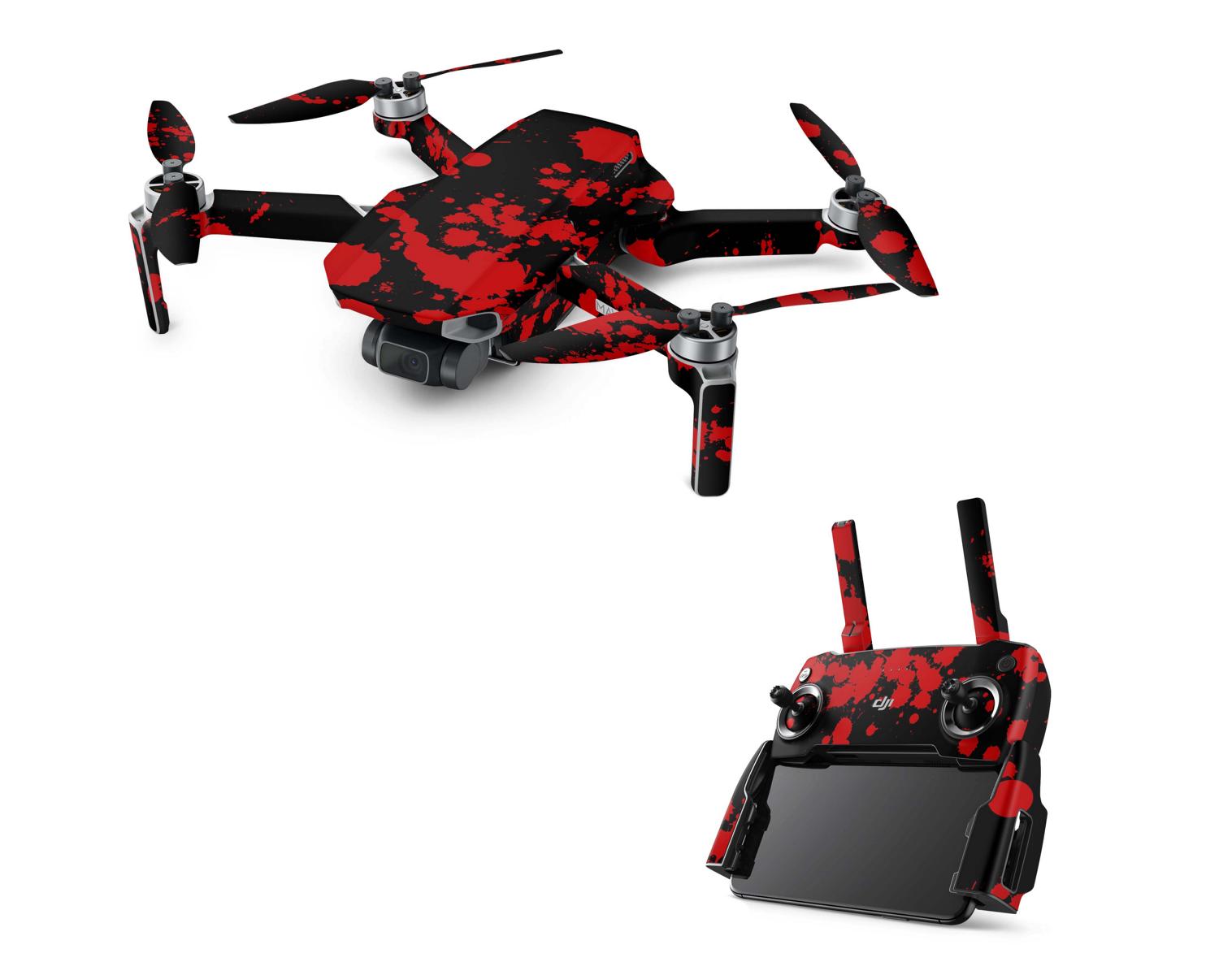 DJI Mavic Mini Serie Skins Mini 2 Mini SE Drohnen Aufkleber Set Blood black Elektronik-Sticker & -Aufkleber Skins4u DJI Mavic Mini  