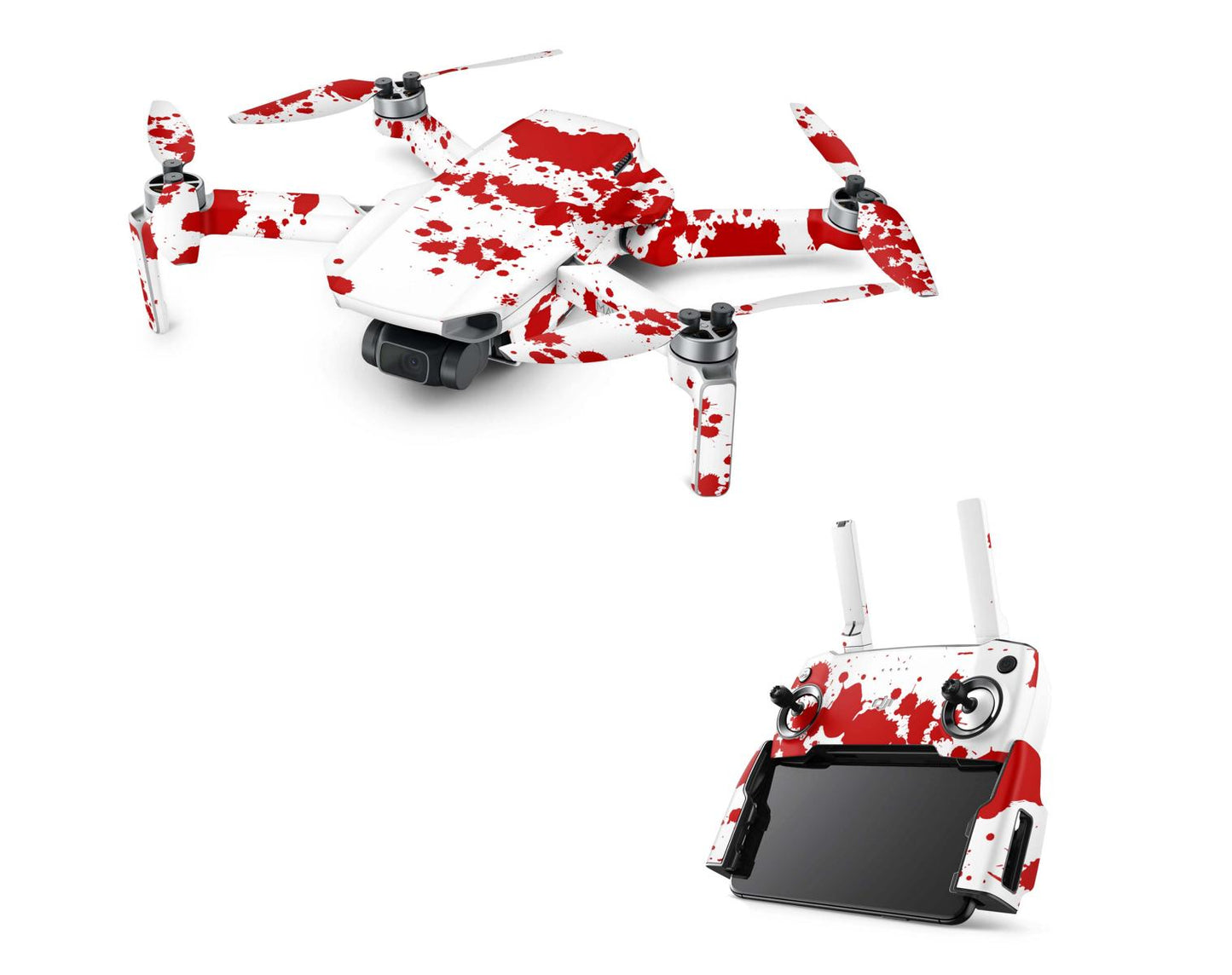 DJI Mini SE Skins Drohnen Aufkleber Wraps Cover Schutz Folie Elektronik-Sticker & -Aufkleber Skins4u Blood  
