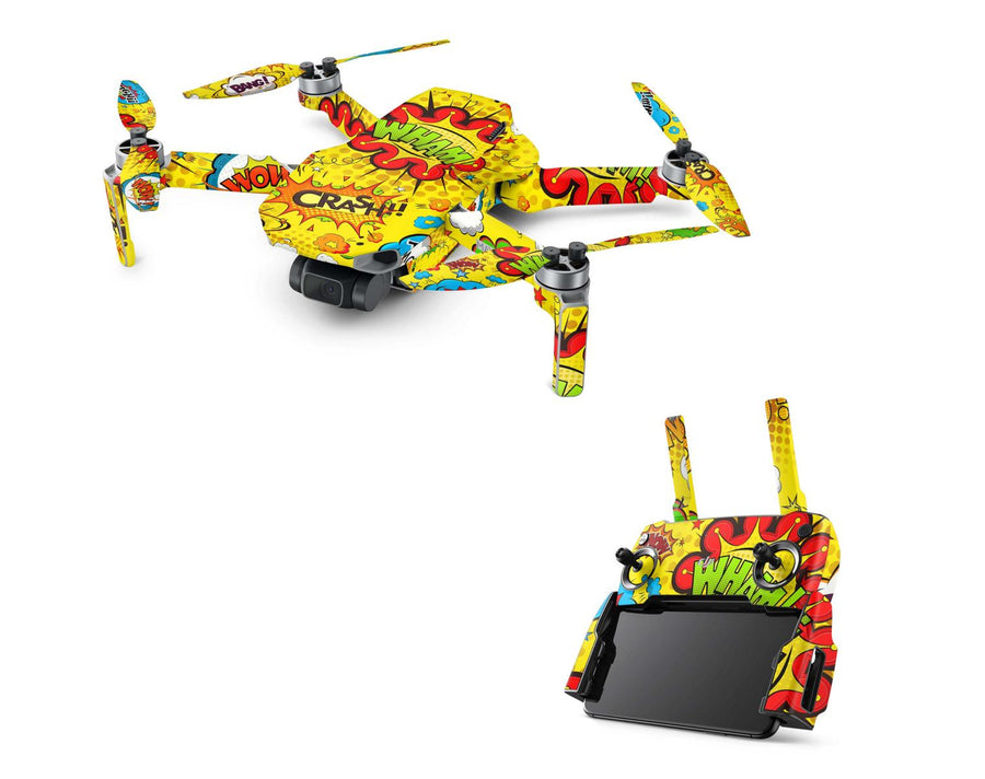 DJI Mavic Mini Serie Skins Mini 2 Mini SE Drohnen Aufkleber Set Comics gelb Elektronik-Sticker & -Aufkleber Skins4u DJI Mavic Mini  