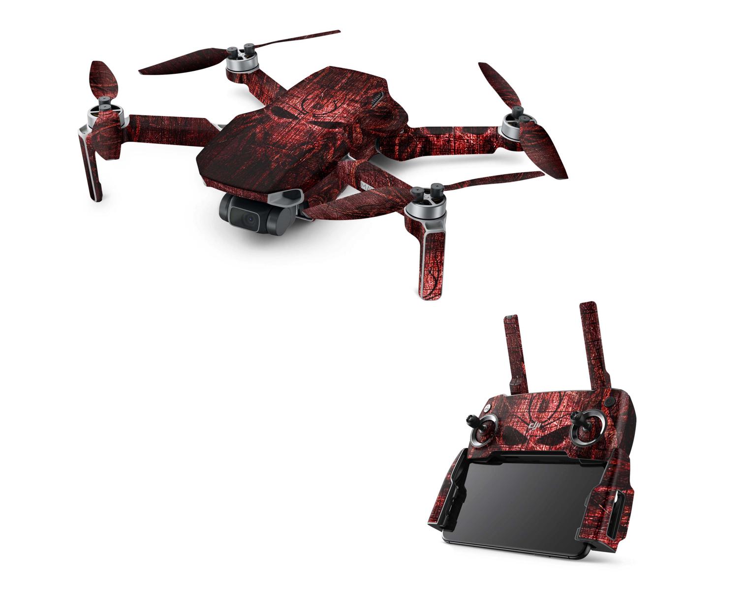 DJI Mavic Mini Serie Skins Mini 2 Mini SE Drohnen Aufkleber Set Red Demon Elektronik-Sticker & -Aufkleber Skins4u DJI Mavic Mini  