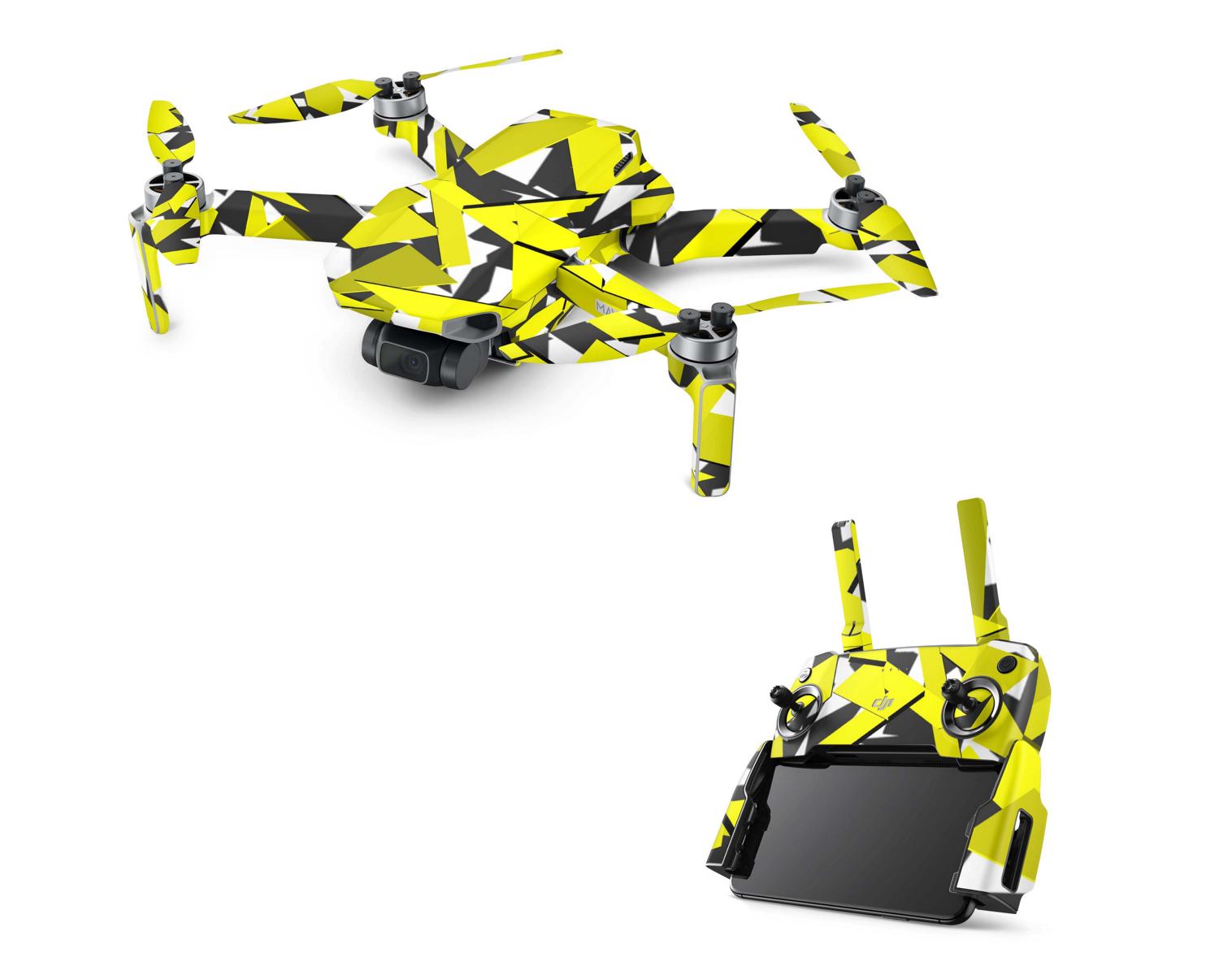 DJI Mini SE Skins Drohnen Aufkleber Wraps Cover Schutz Folie Elektronik-Sticker & -Aufkleber Skins4u Signal gelb  