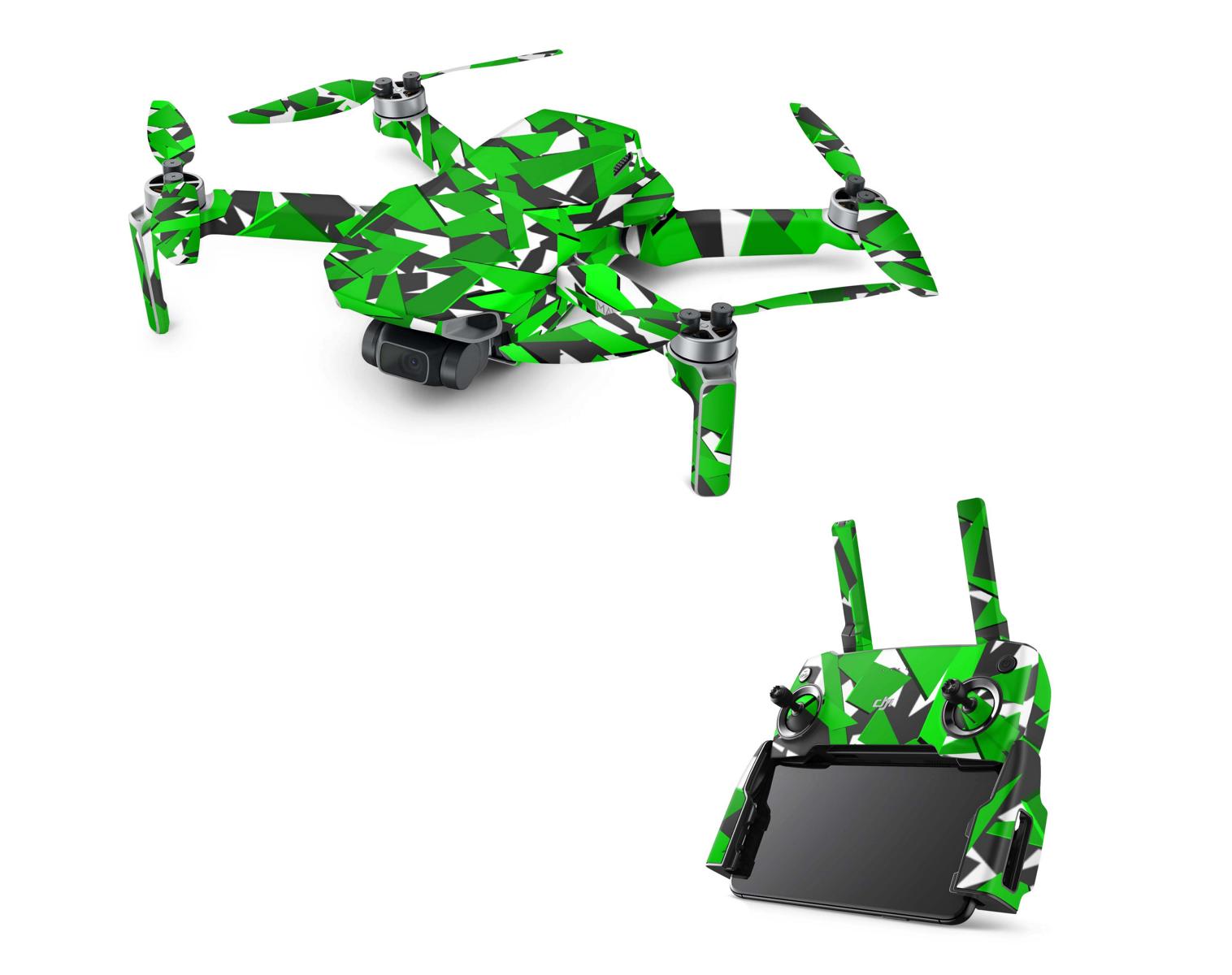 DJI Mavic Mini Serie Skins Mini 2 Mini SE Drohnen Aufkleber Set Signal grün Elektronik-Sticker & -Aufkleber Skins4u DJI Mavic Mini  