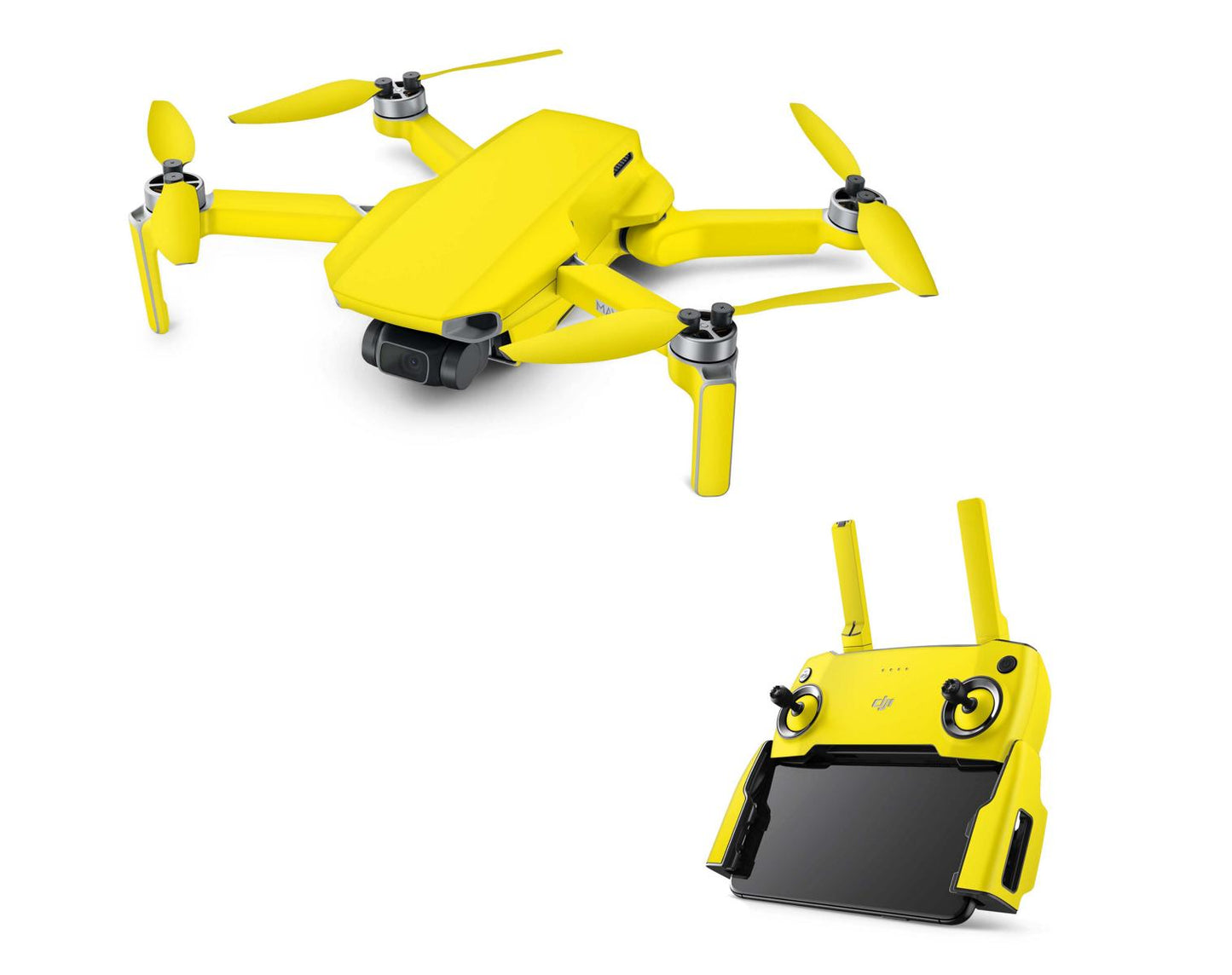 DJI Mavic Mini Serie Skins Mini 2 Mini SE Drohnen Aufkleber Set matt gelb Elektronik-Sticker & -Aufkleber Skins4u DJI Mavic Mini  