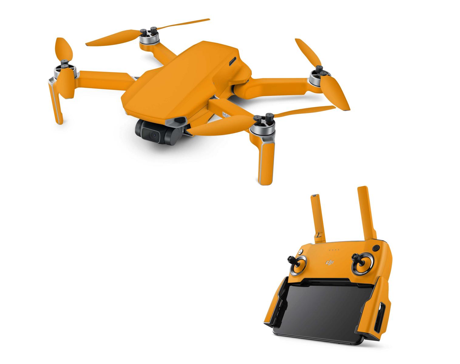 DJI Mavic Mini Skins Drohnen Aufkleber Wraps Cover Schutz Folie Elektronik-Sticker & -Aufkleber Skins4u Solid State Orange  