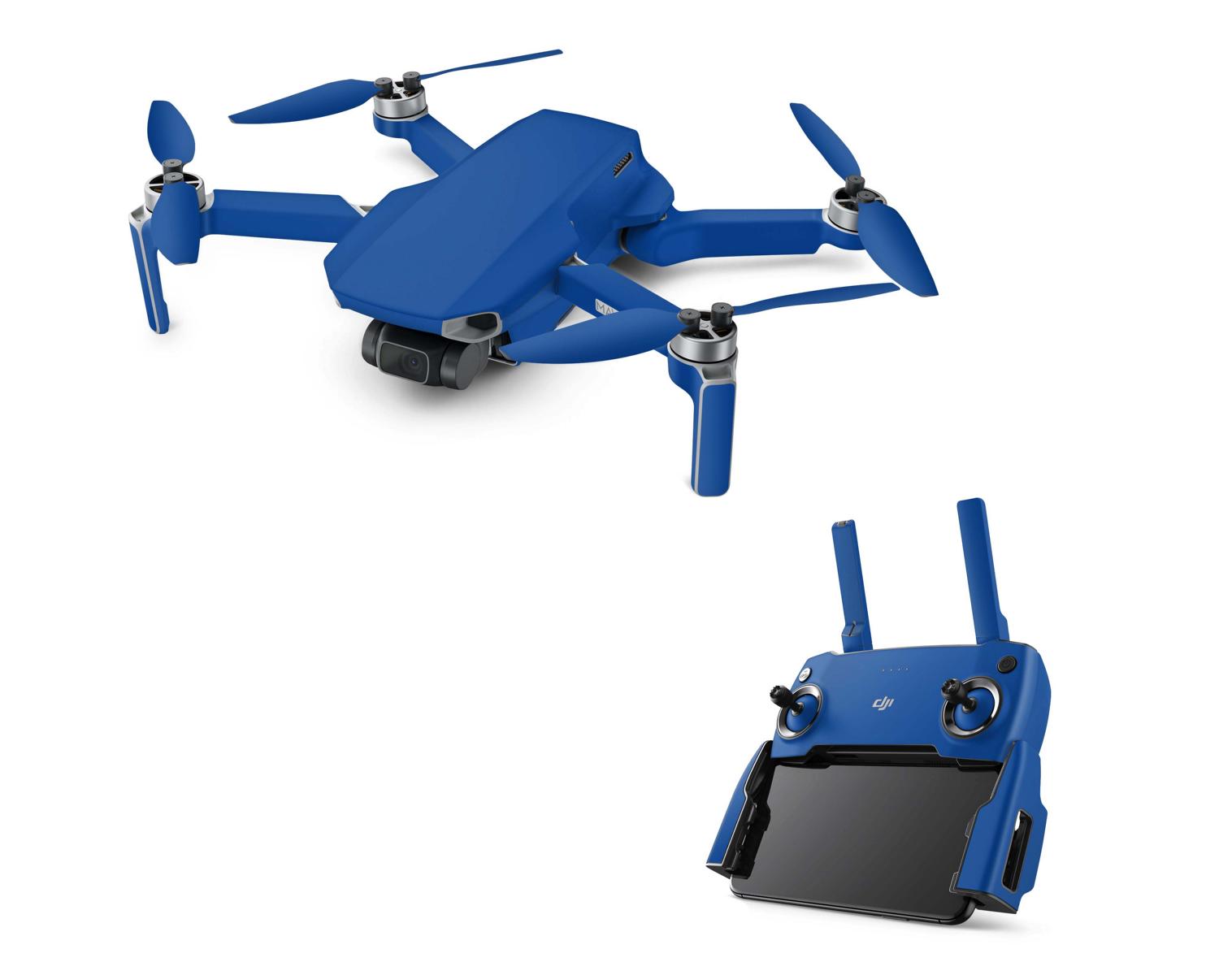DJI Mavic Mini Serie Skins Mini 2 Mini SE Drohnen Aufkleber Set matt dunkelblau Elektronik-Sticker & -Aufkleber Skins4u DJI Mavic Mini  